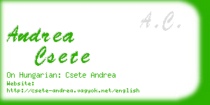 andrea csete business card